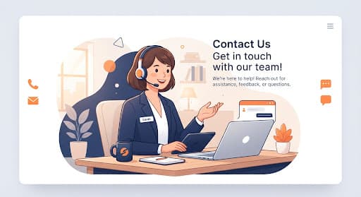 Illustration of a customer support agent with a headset
